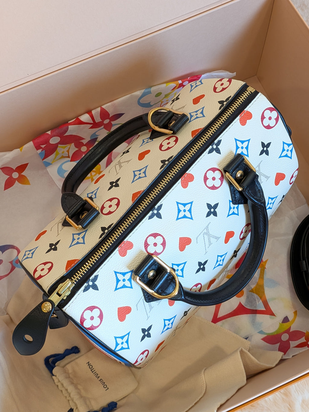Louis Vuitton Speedy 25 Bandouliere Game On "Limited Edition"Rare Find