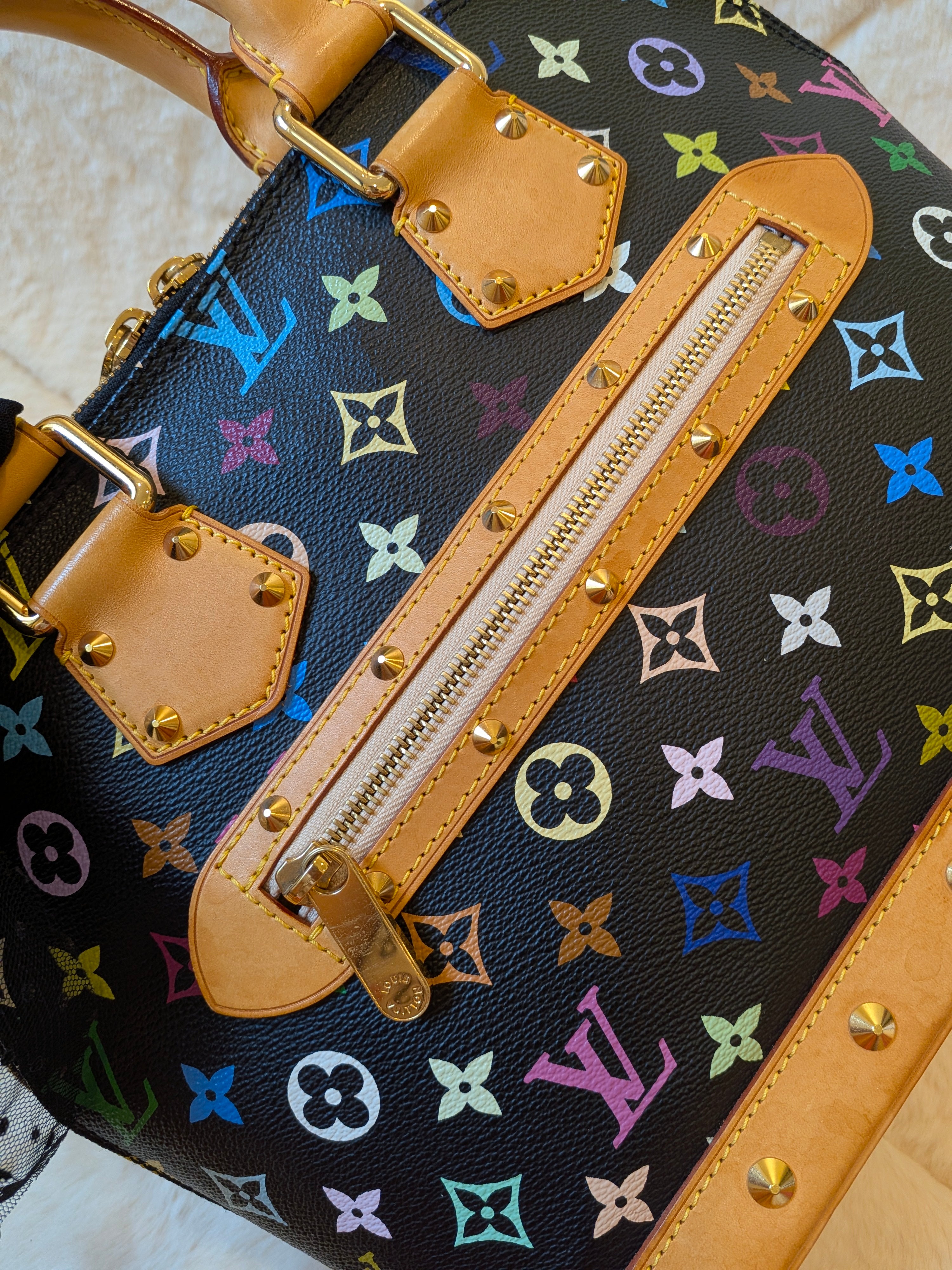 Louis Vuitton x Takashi Murakami Alma PM Multicolor Black