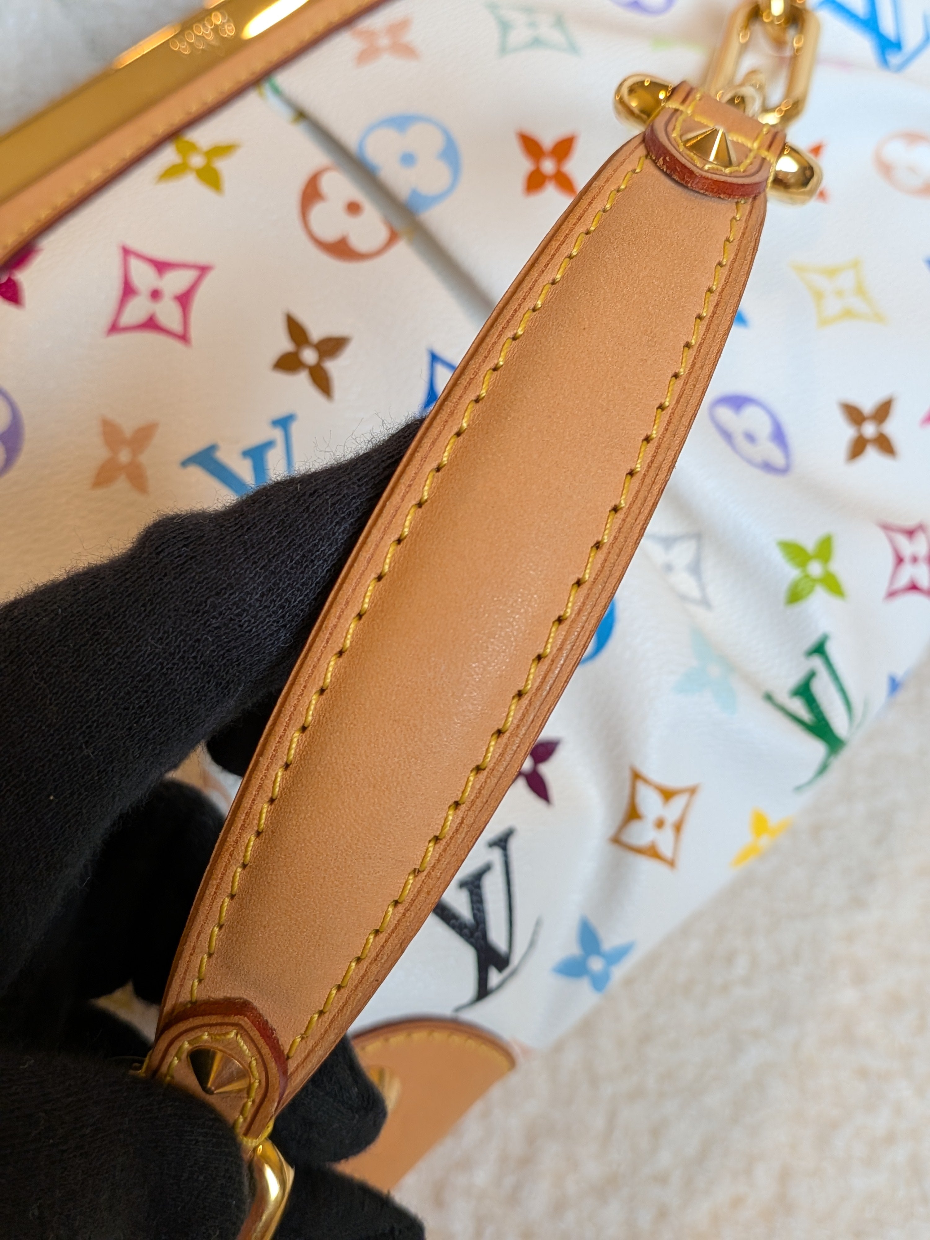 Louis Vuitton Judy MM Multicolor White Monogram "LV x Takashi Murakami
