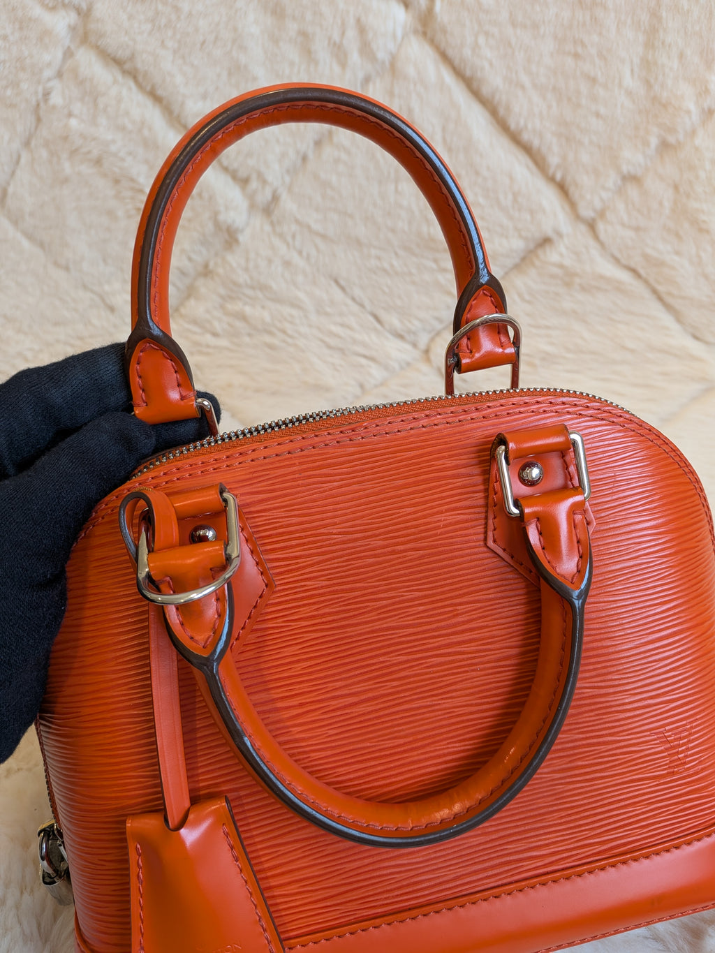 Louis Vuitton Bb Alma Epi Leather Orange