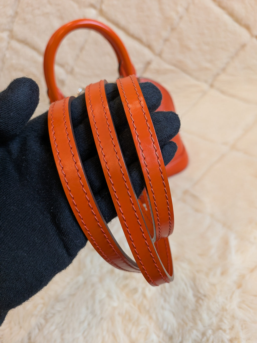 Louis Vuitton Bb Alma Epi Leather Orange