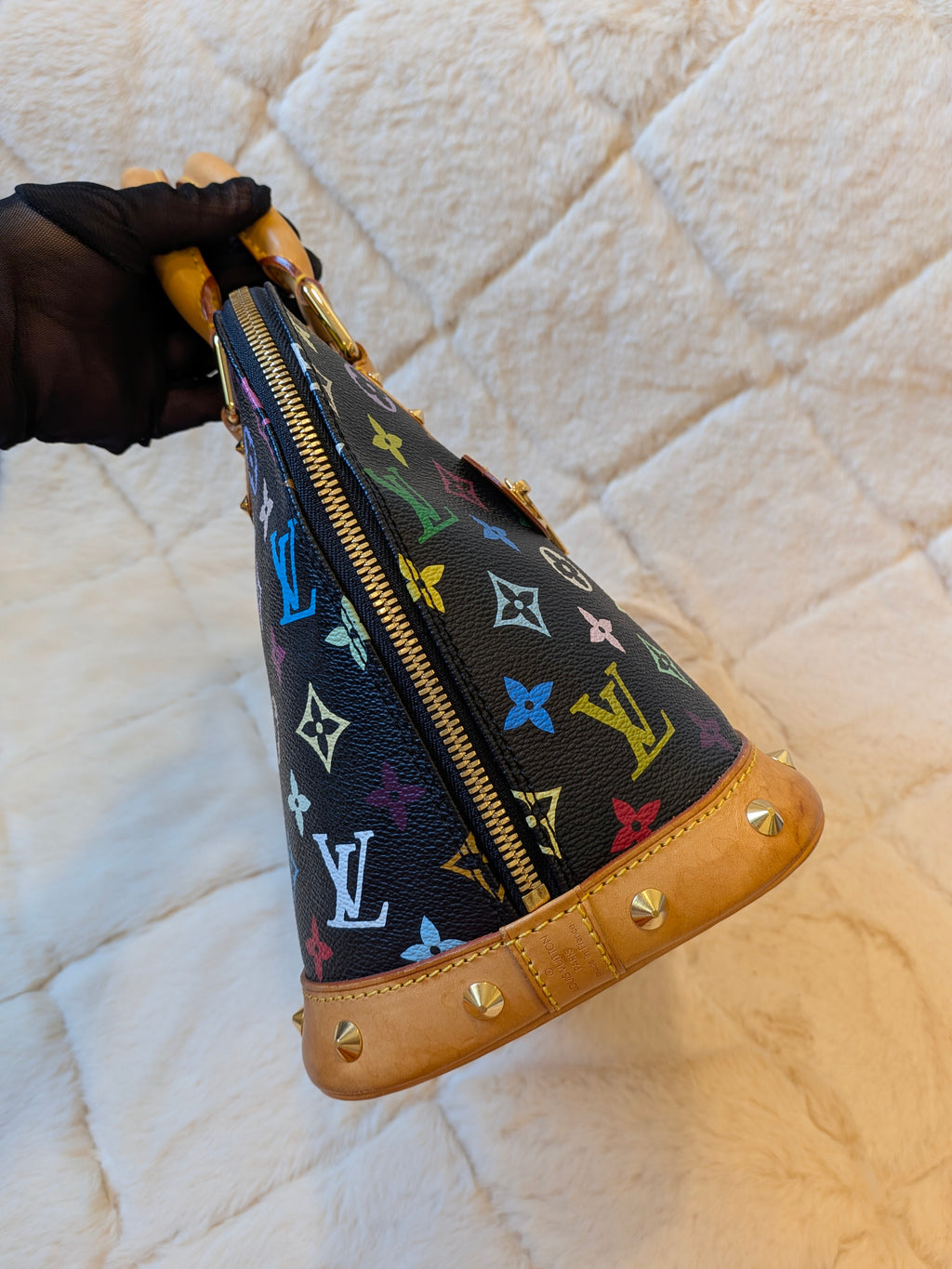 Louis Vuitton x Takashi Murakami Alma PM Multicolor Black