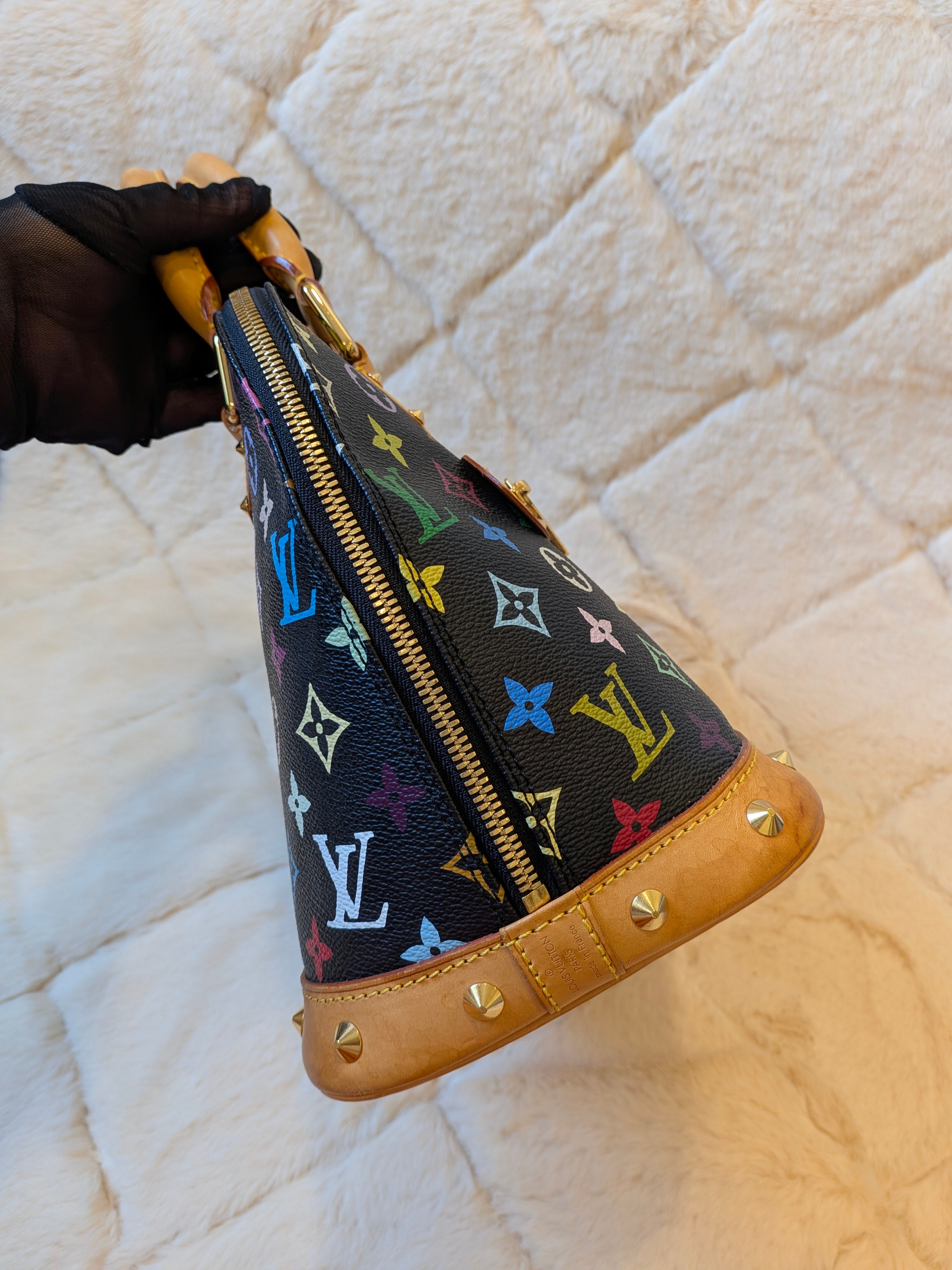 Louis Vuitton x Takashi Murakami Alma PM Multicolor Black