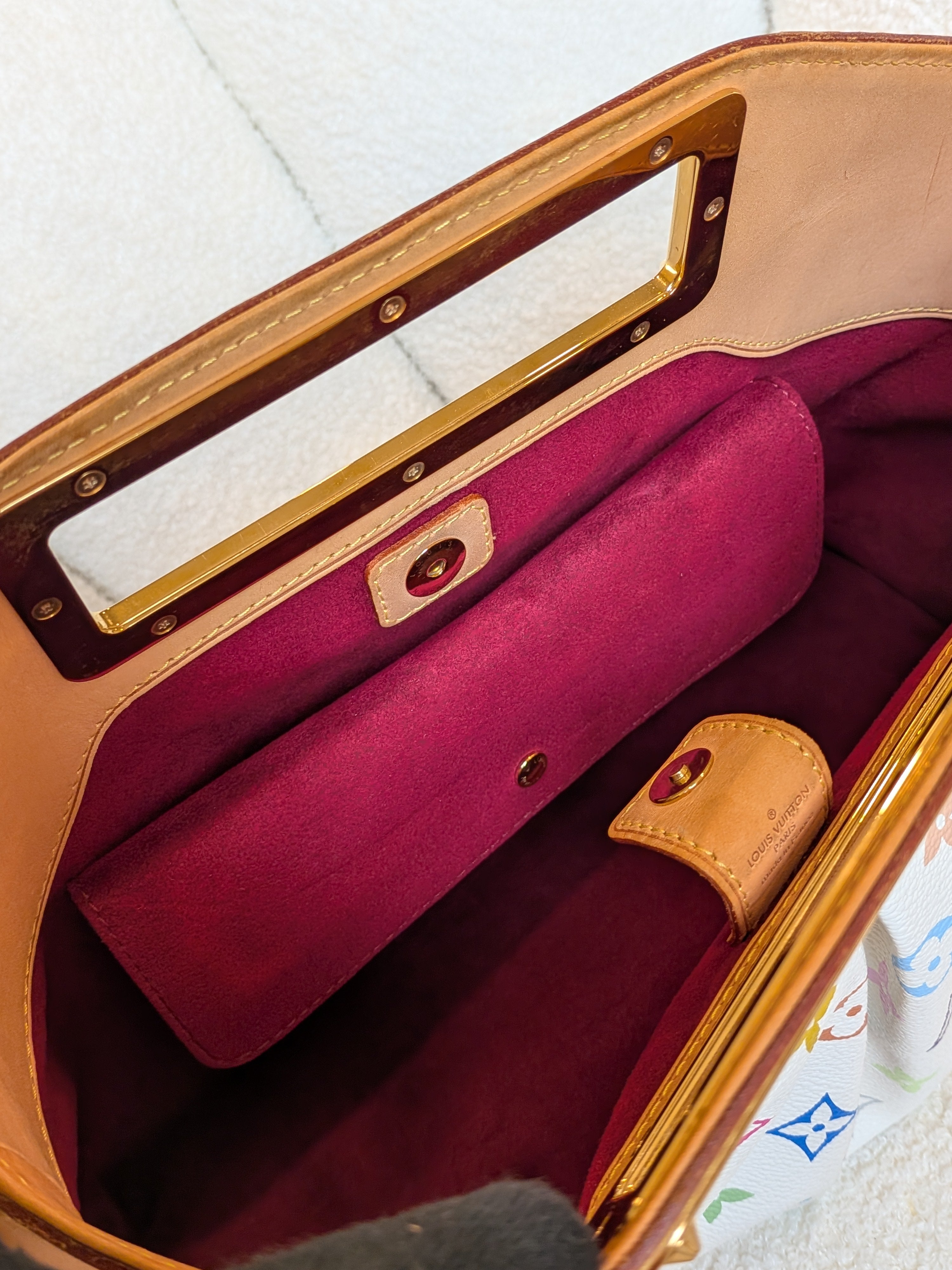 Louis Vuitton Judy MM Multicolor White Monogram "LV x Takashi Murakami
