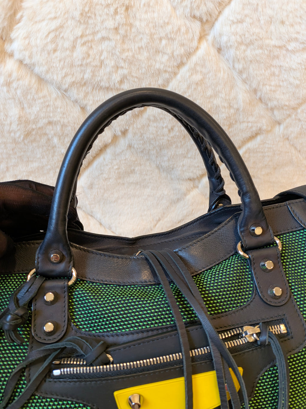Balenciaga City Mesh Medium Tricolor