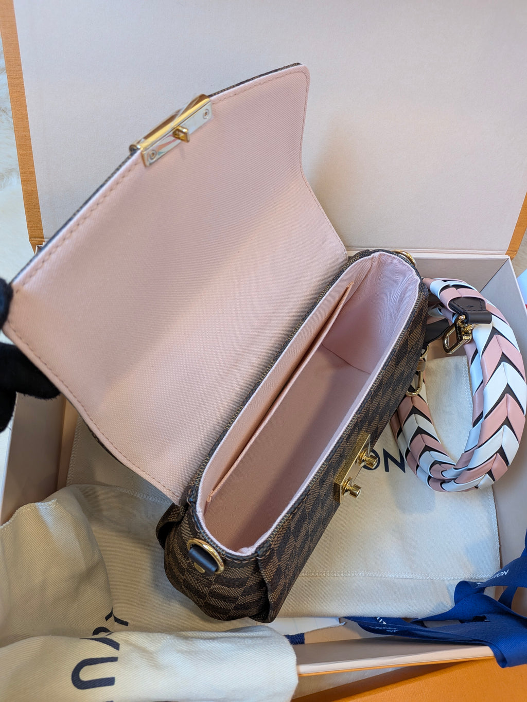 Louis Vuitton Croisette Braided Damier Ebene Brand New (MICROCHIP)