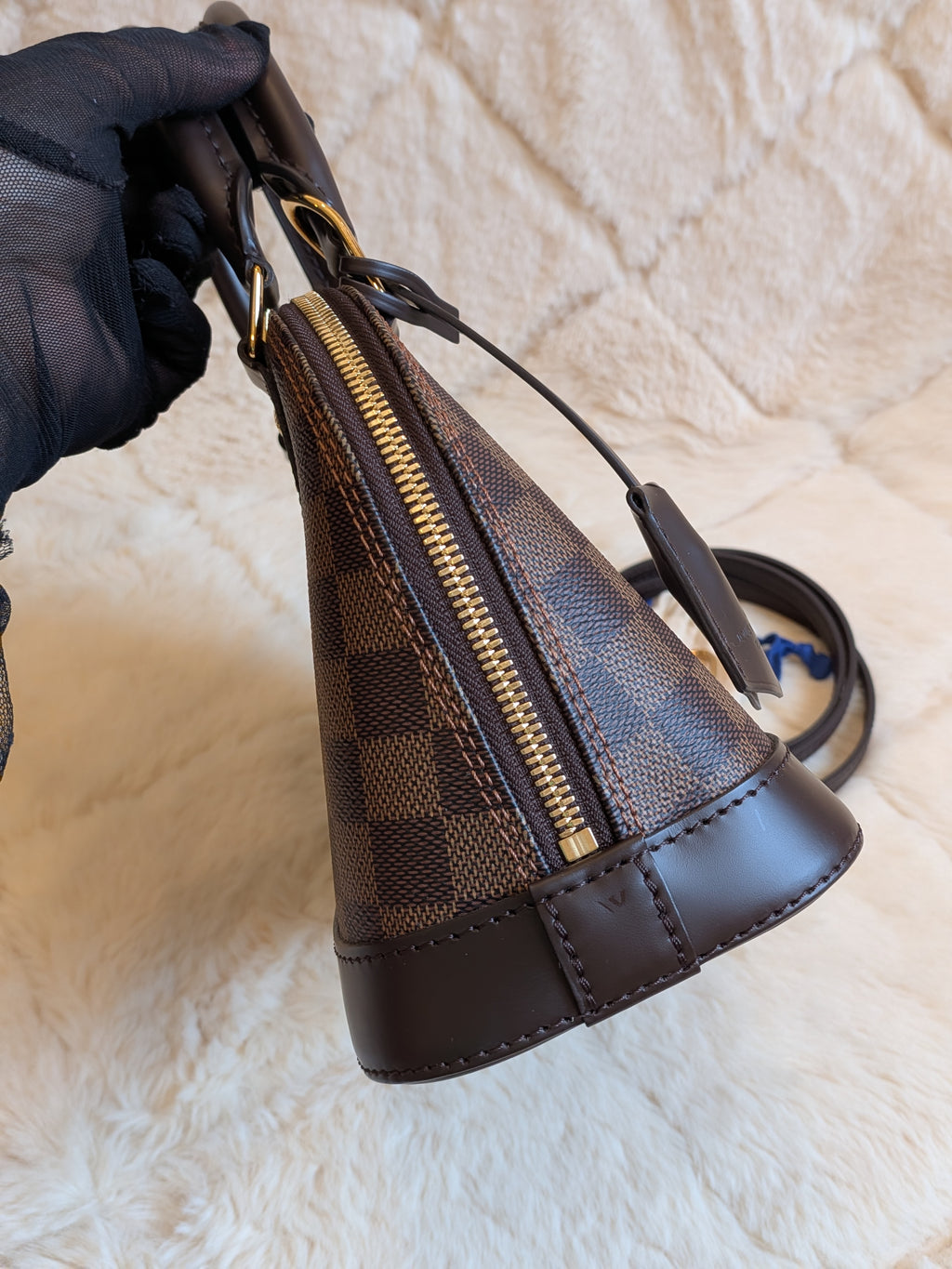 Louis Vuitton Bb Alma Damier Ebene Canvas