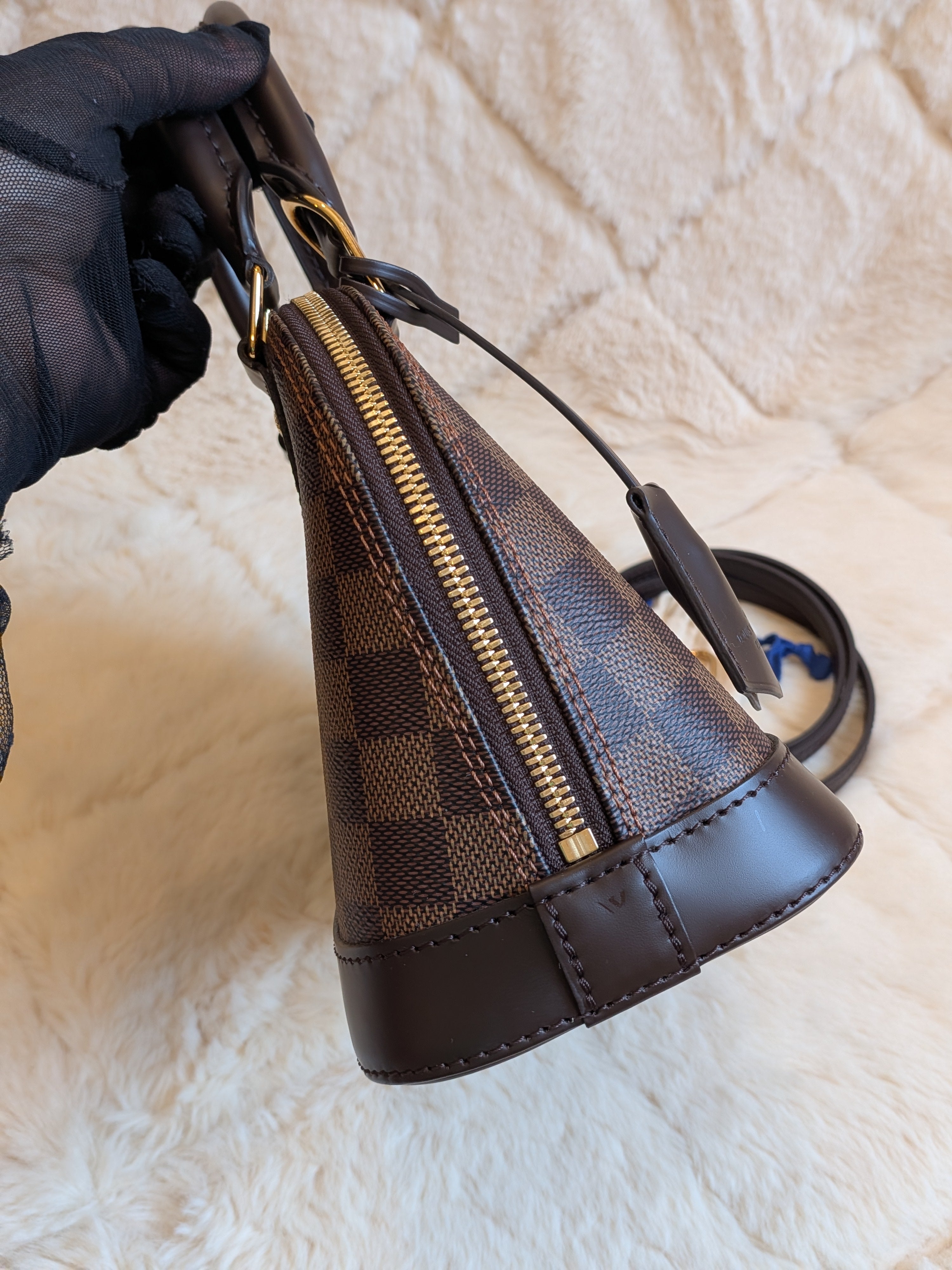Louis Vuitton Bb Alma Damier Ebene Canvas