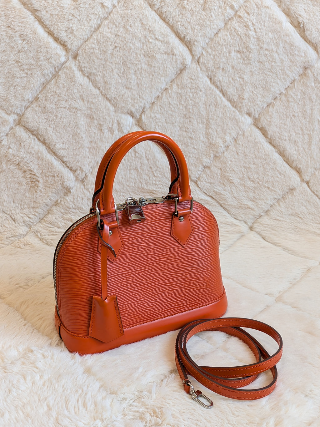 Louis Vuitton Bb Alma Epi Leather Orange