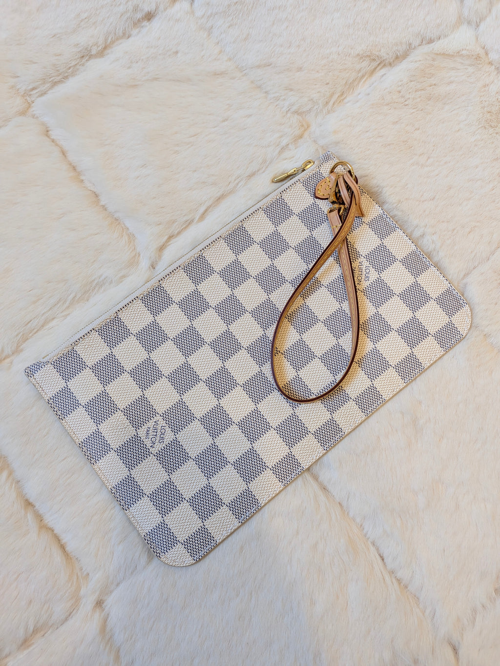 Louis Vuitton Neverfull MM Azur Pouch Wristlet