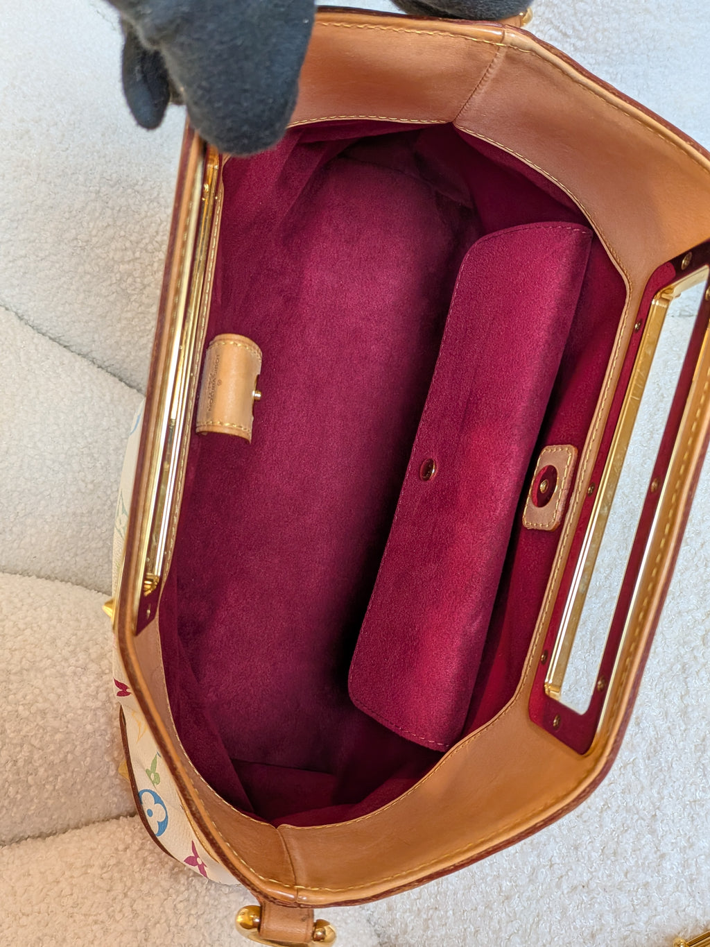Louis Vuitton Judy MM Multicolor White Monogram "LV x Takashi Murakami