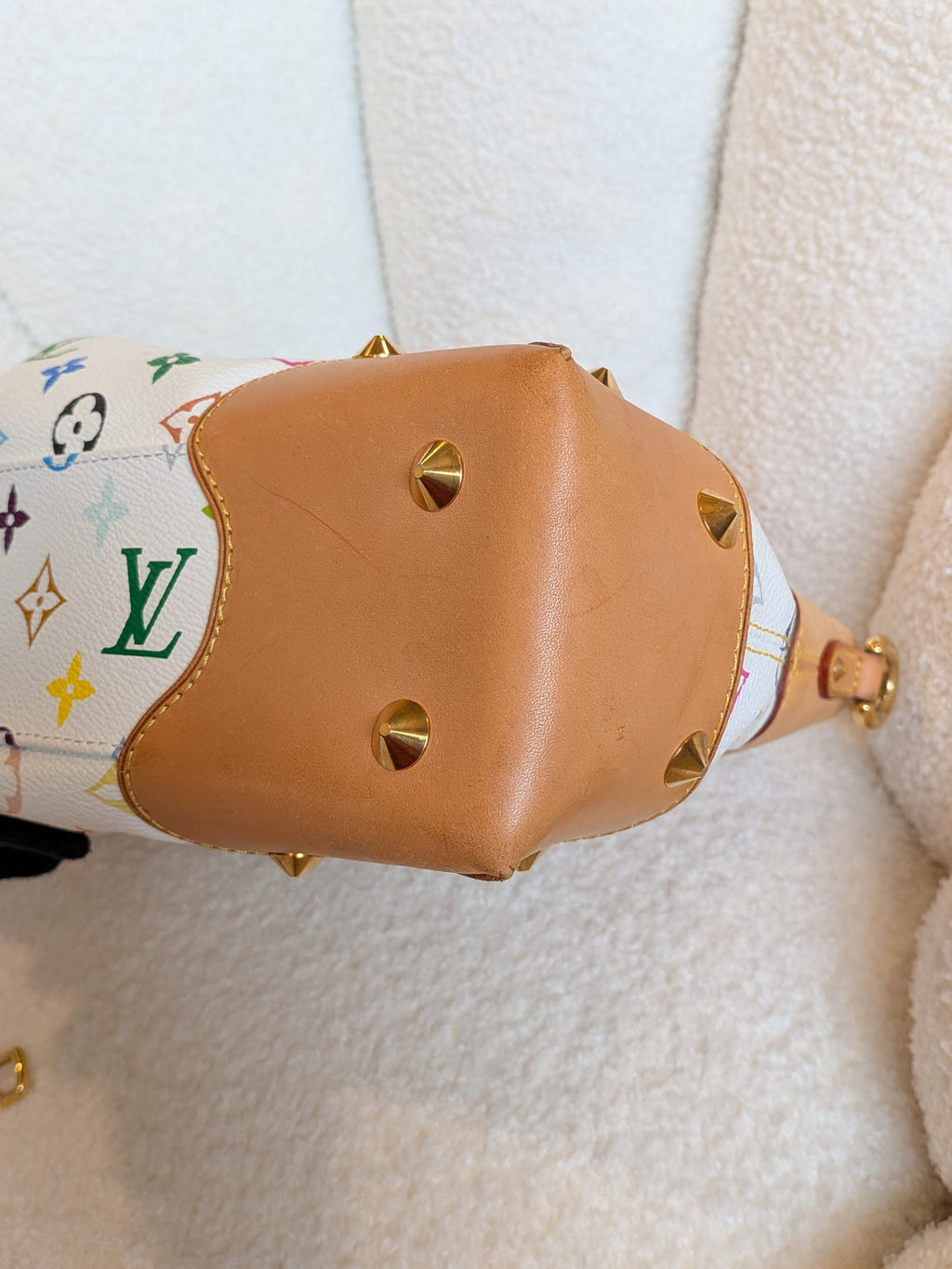 Louis Vuitton Judy MM Multicolor White Monogram "LV x Takashi Murakami