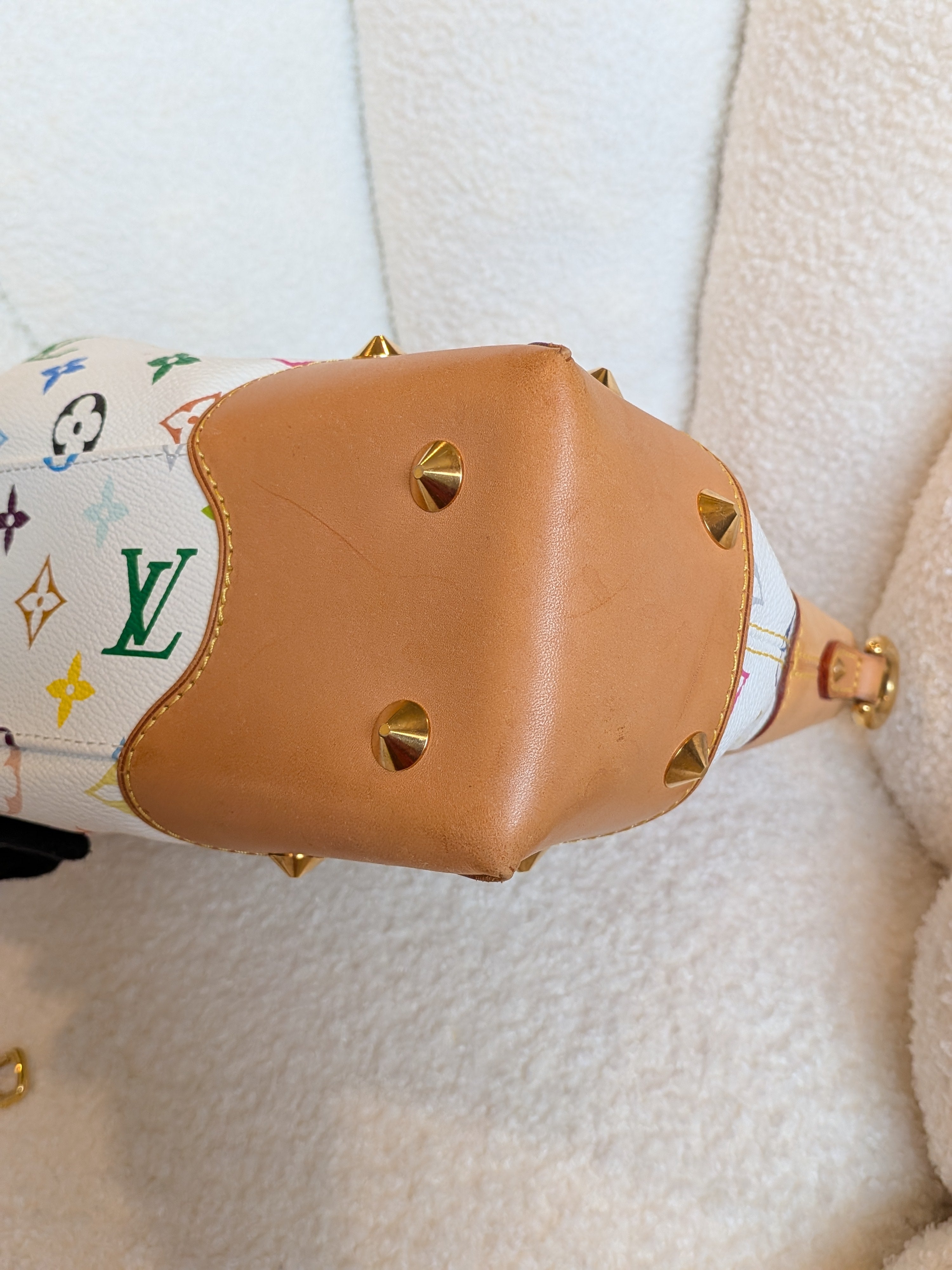 Louis Vuitton Judy MM Multicolor White Monogram "LV x Takashi Murakami