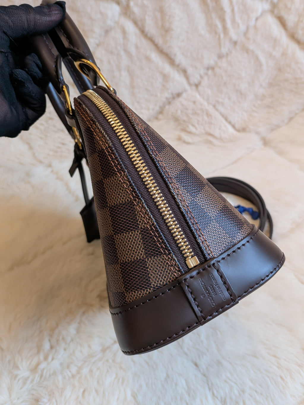 Louis Vuitton Bb Alma Damier Ebene Canvas