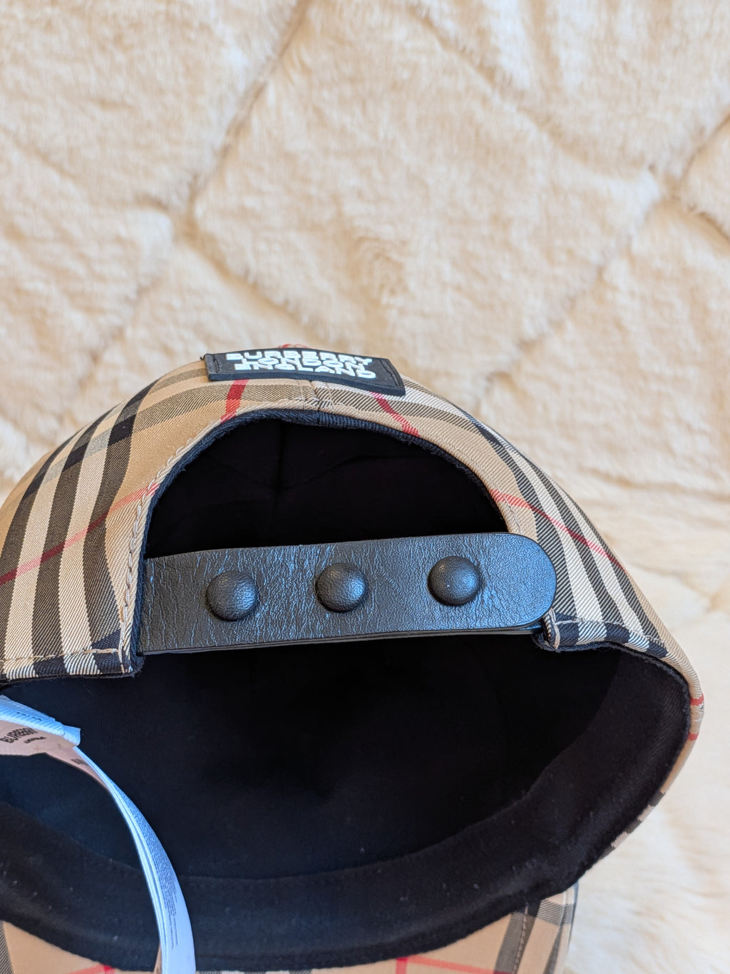 Burberry Baseball Cap Checkered Beige