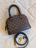 Louis Vuitton Bb Alma Damier Ebene Canvas