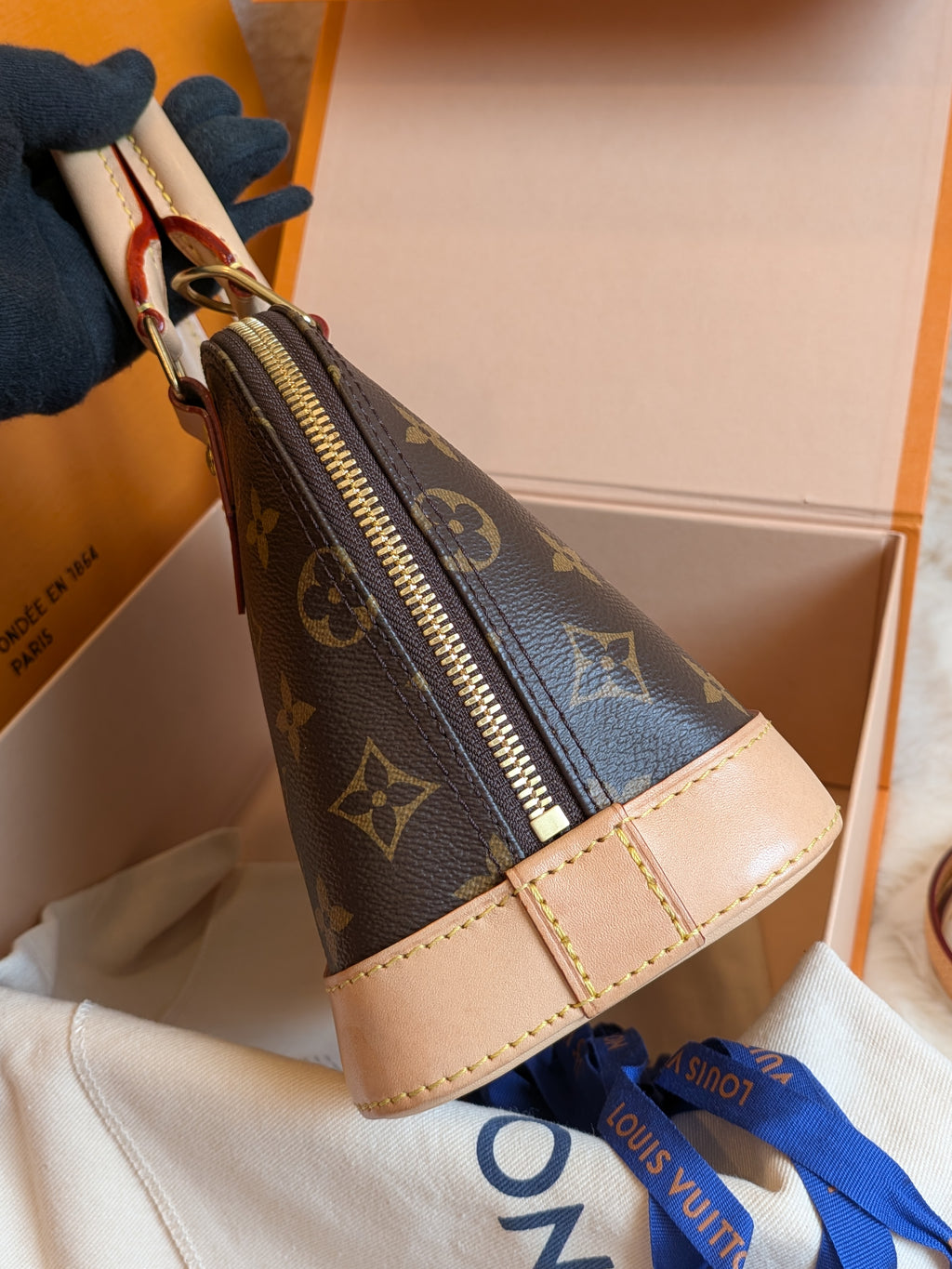 Louis Vuitton Bb Alma Monogram Canvas MICROCHIP