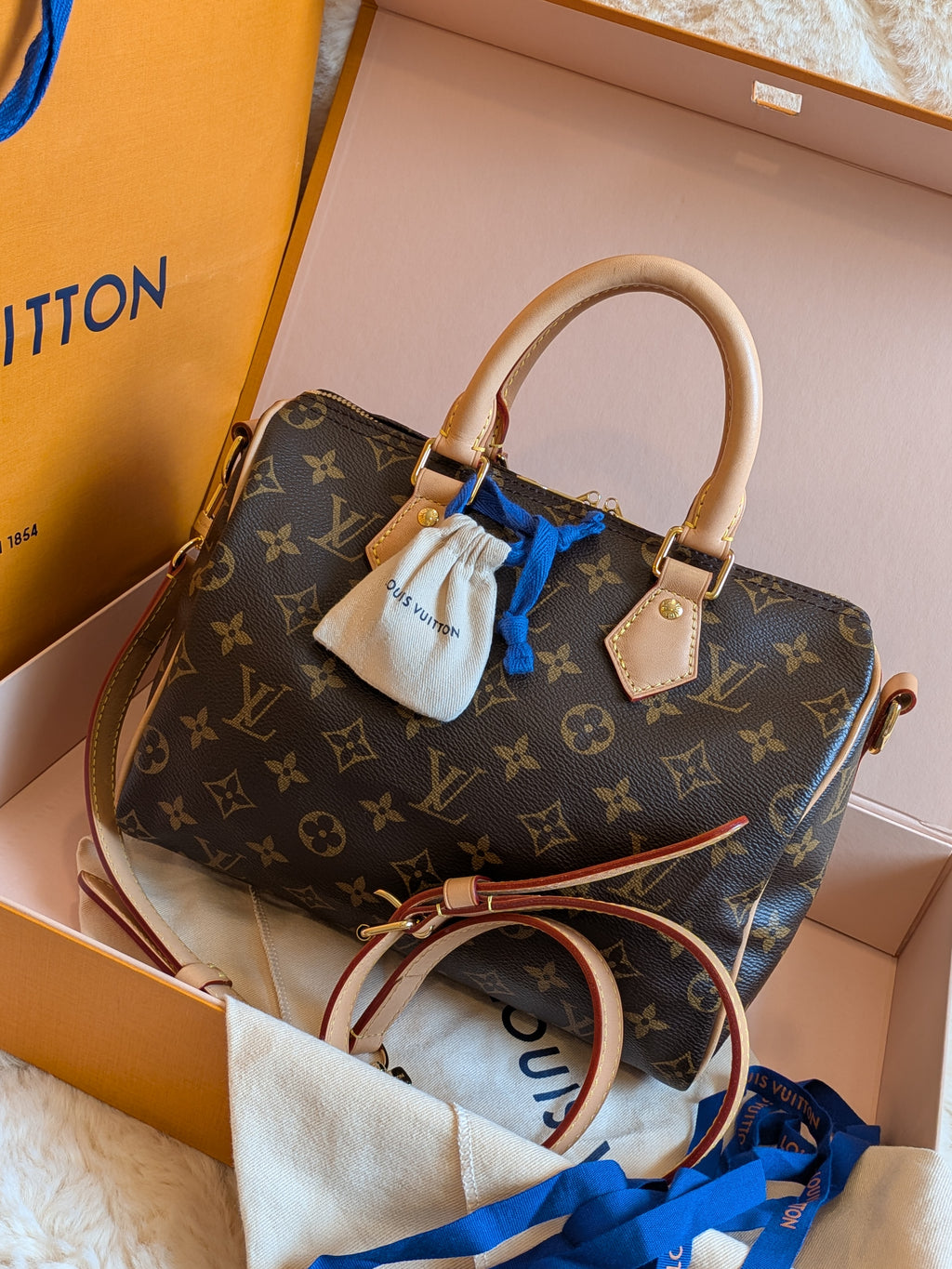 Louis Vuitton Speedy 25 Bandouliere Monogram Canvas