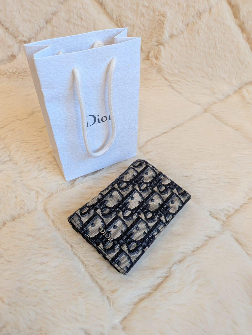Christian Dior Bifold Card Case Holder Oblique