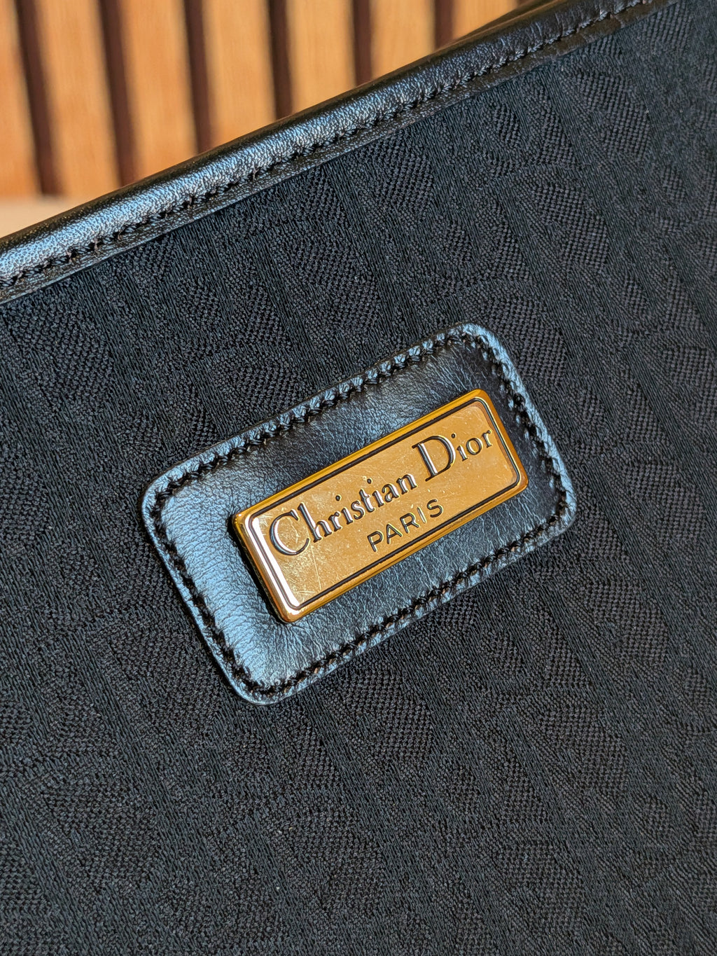 Christian Dior Clutch Canvas Black (Vintage)