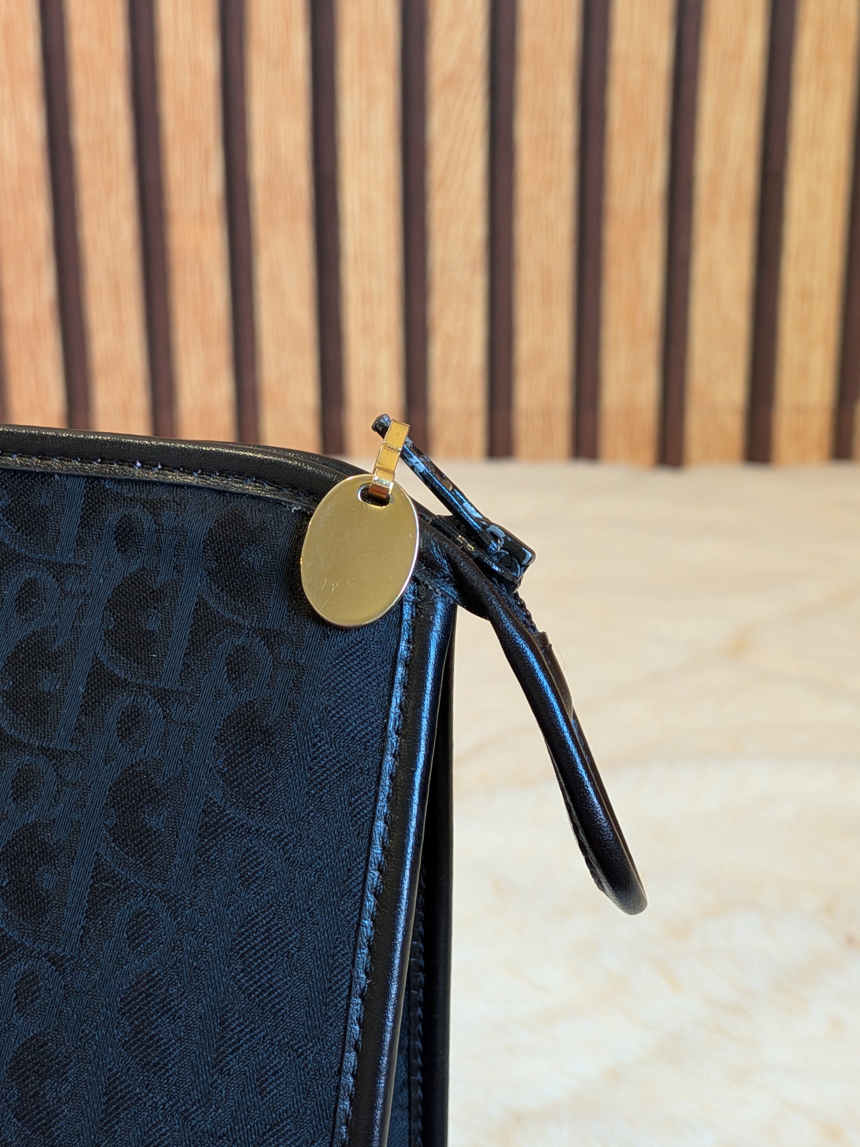 Christian Dior Clutch Canvas Black (Vintage)