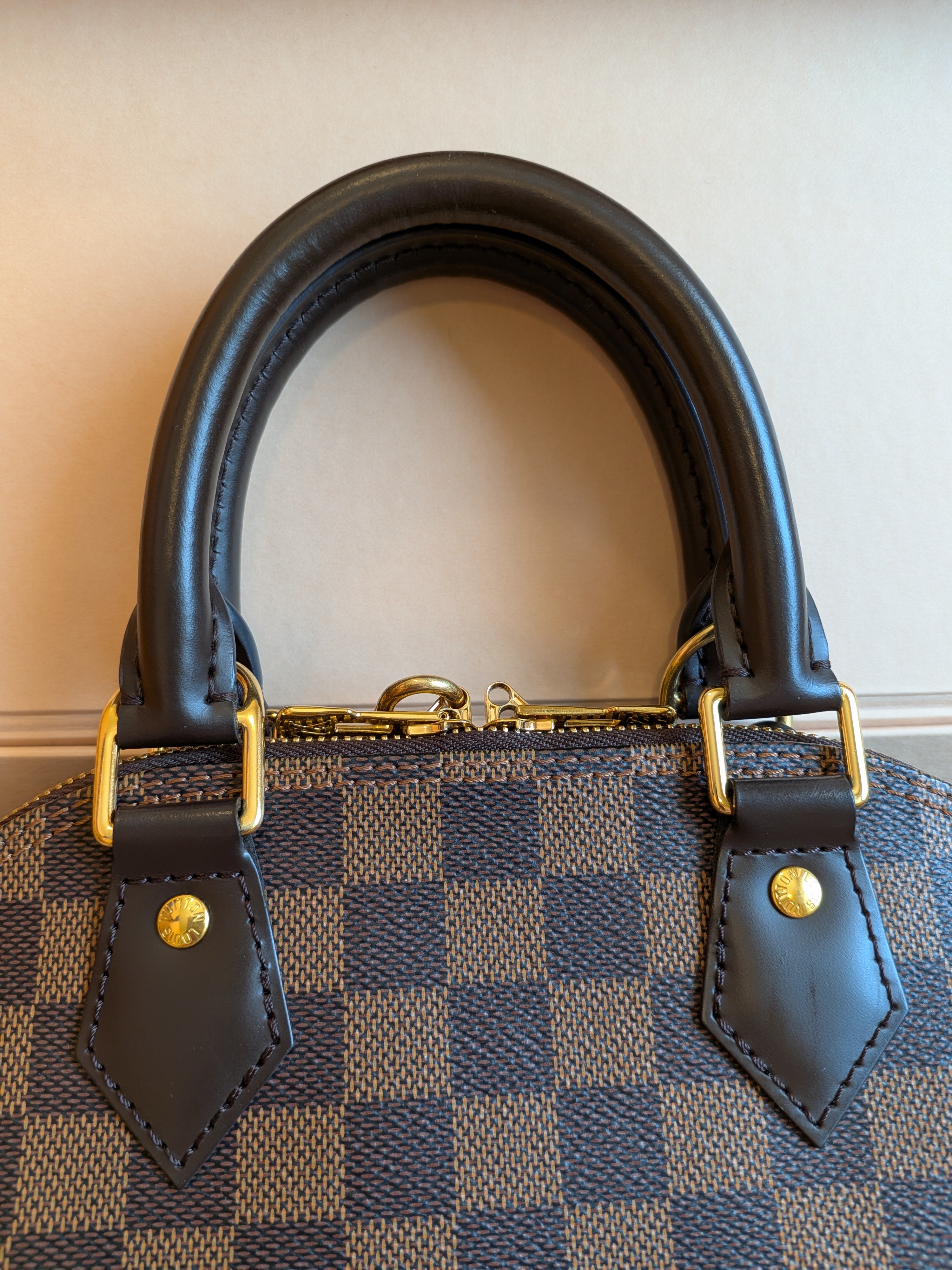 Louis Vuitton Bb Alma Damier Ebene Canvas