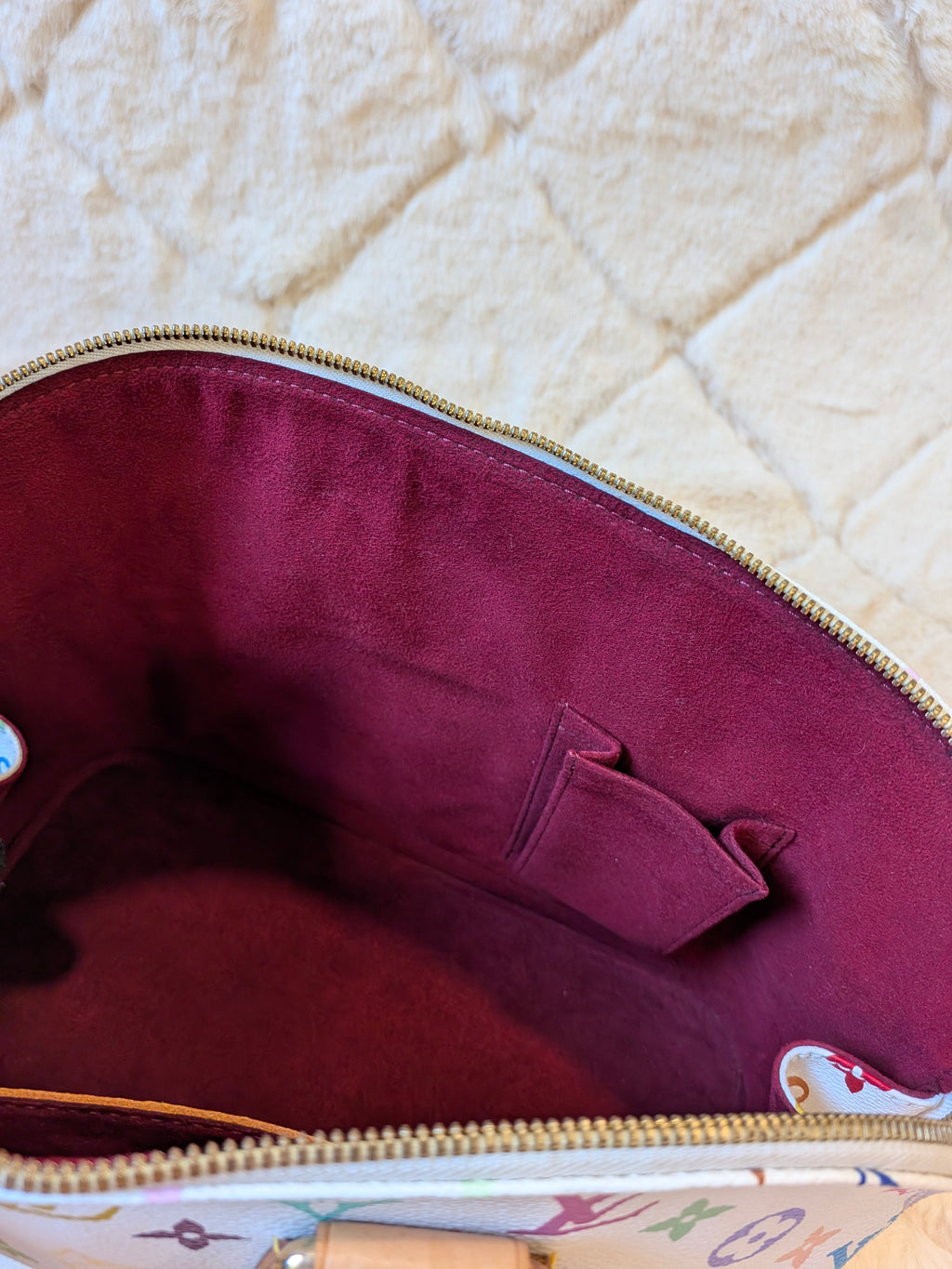 Louis Vuitton x Takashi Murakami Alma PM Multicolor White