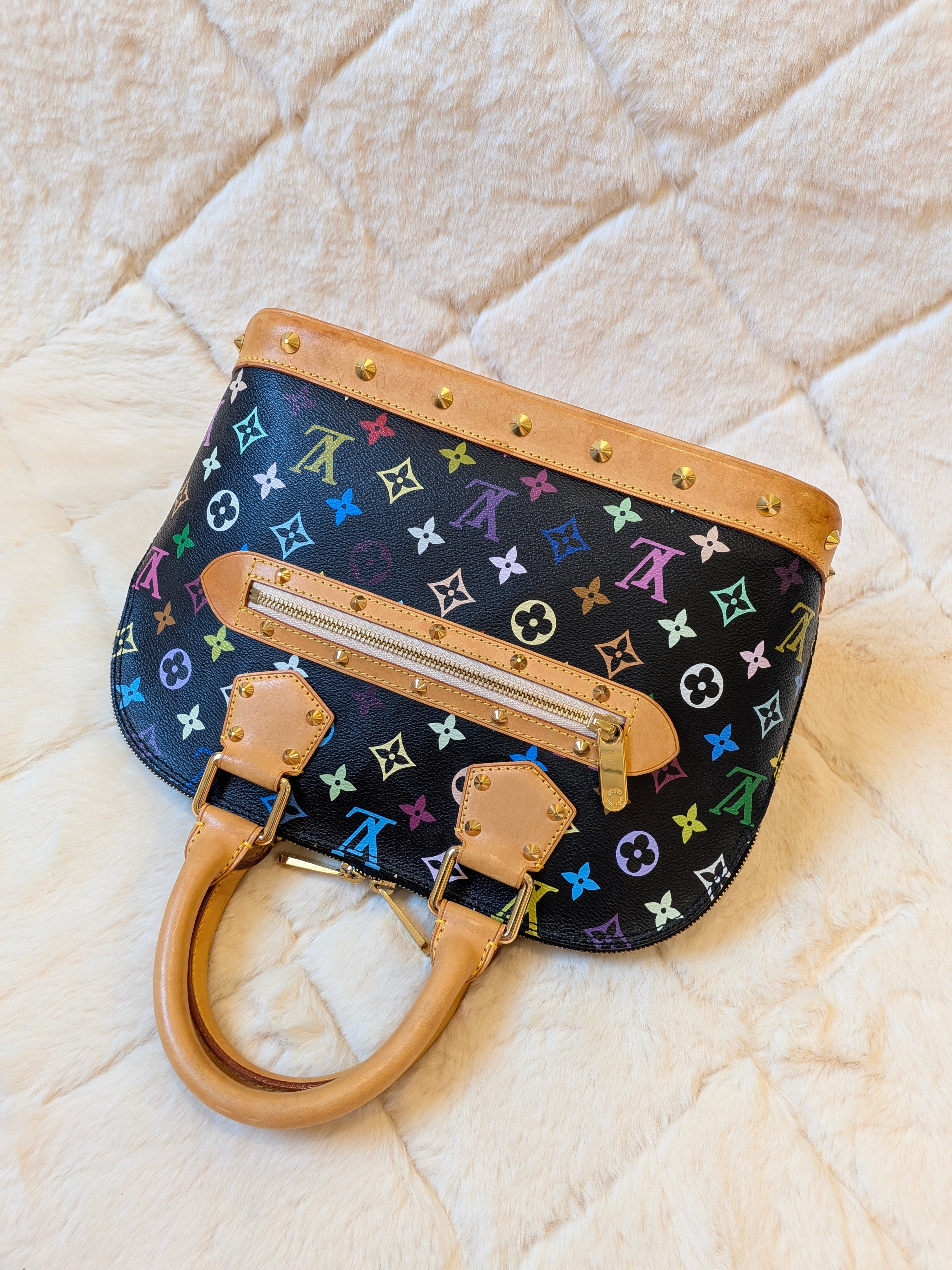 Louis Vuitton x Takashi Murakami Alma PM Multicolor Black