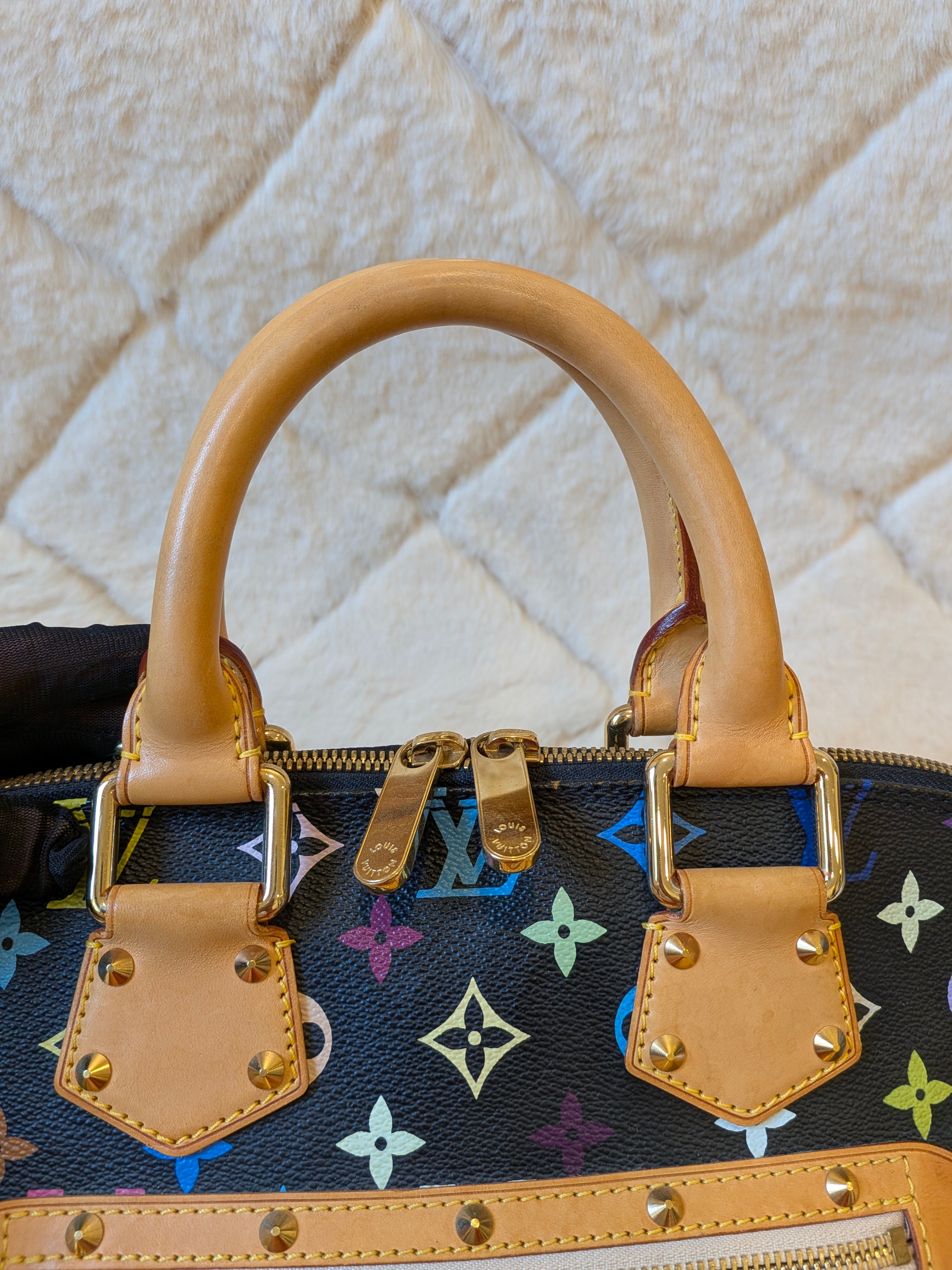 Louis Vuitton x Takashi Murakami Alma PM Multicolor Black
