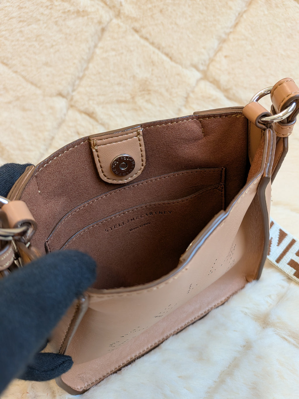 Stella McCartney Eco Soft Camel Sling Bag Small