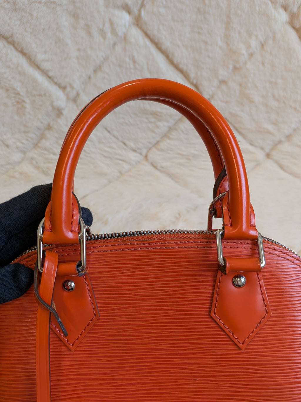Louis Vuitton Bb Alma Epi Leather Orange