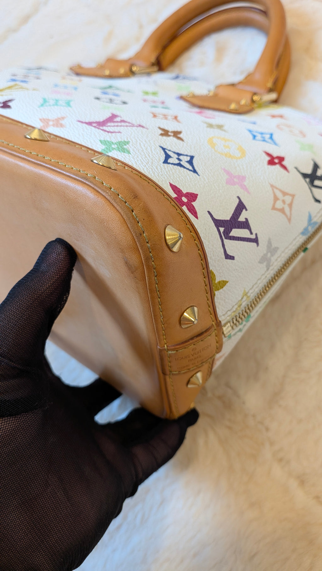 Louis Vuitton Alma PM Multicolor White Monogram