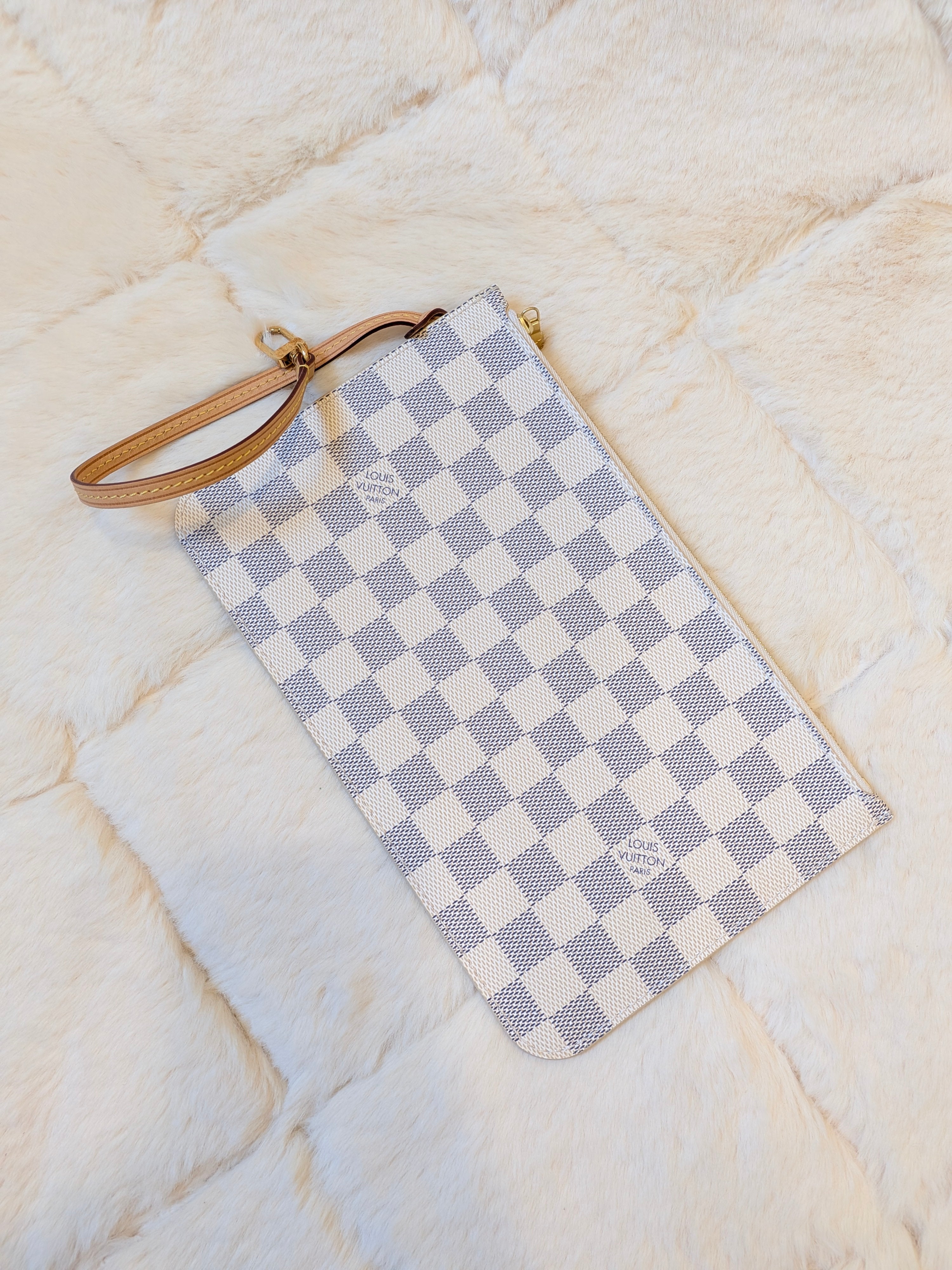 Louis Vuitton Neverfull MM Azur Pouch Wristlet