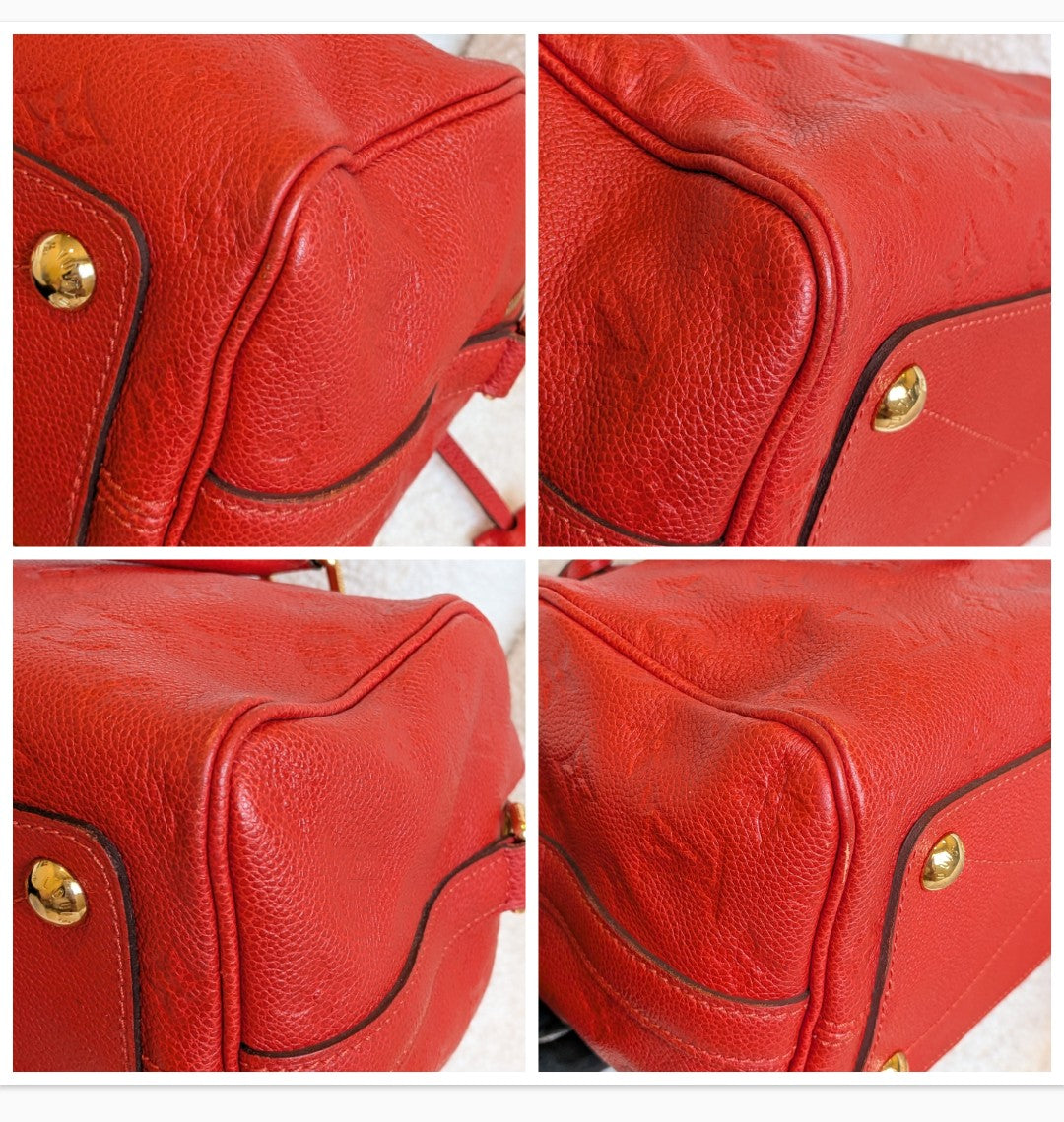 Louis Vuitton Speedy Bandouliere 25 Empriente Orient Red