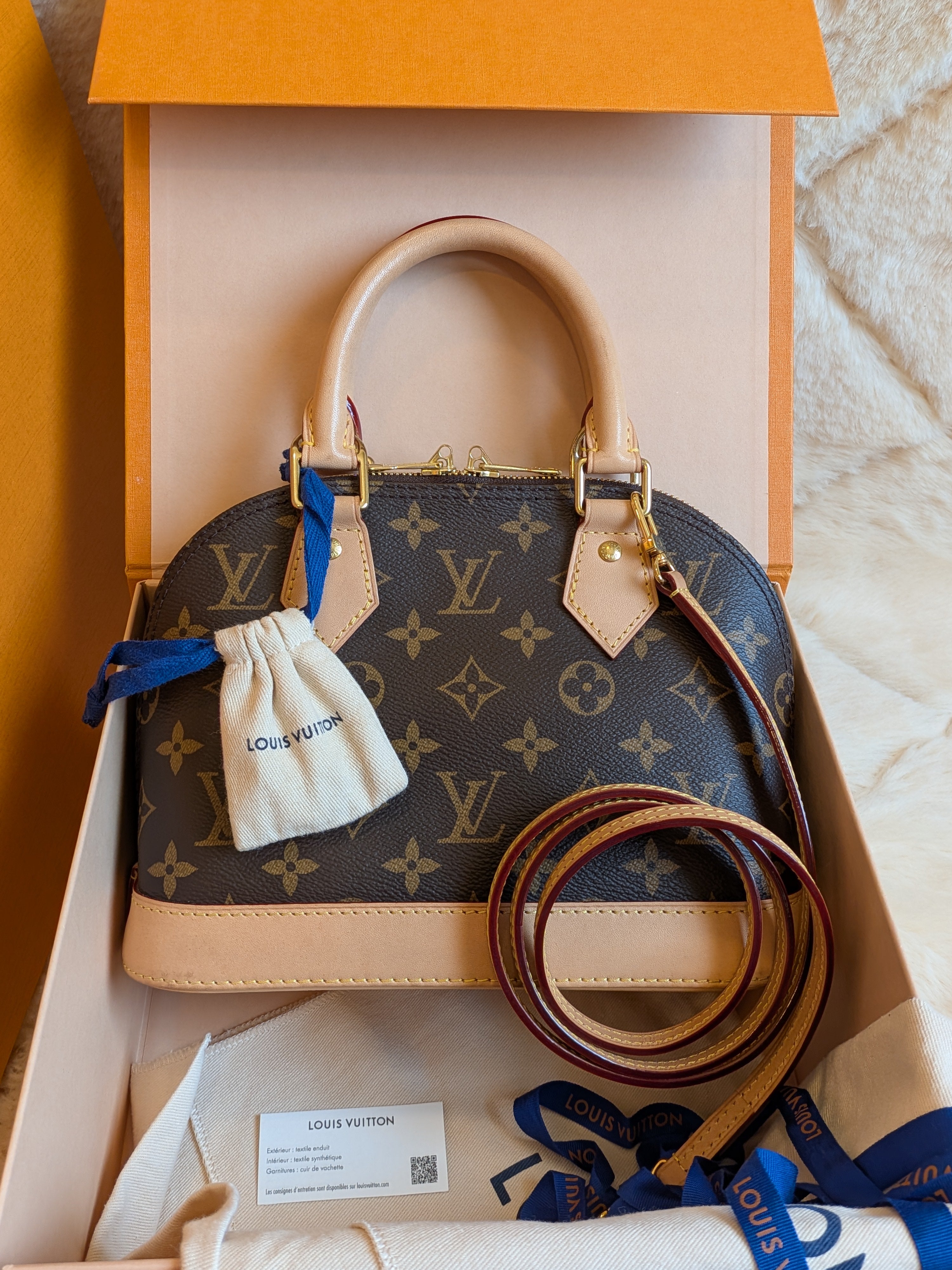 Louis Vuitton Bb Alma Monogram Canvas MICROCHIP