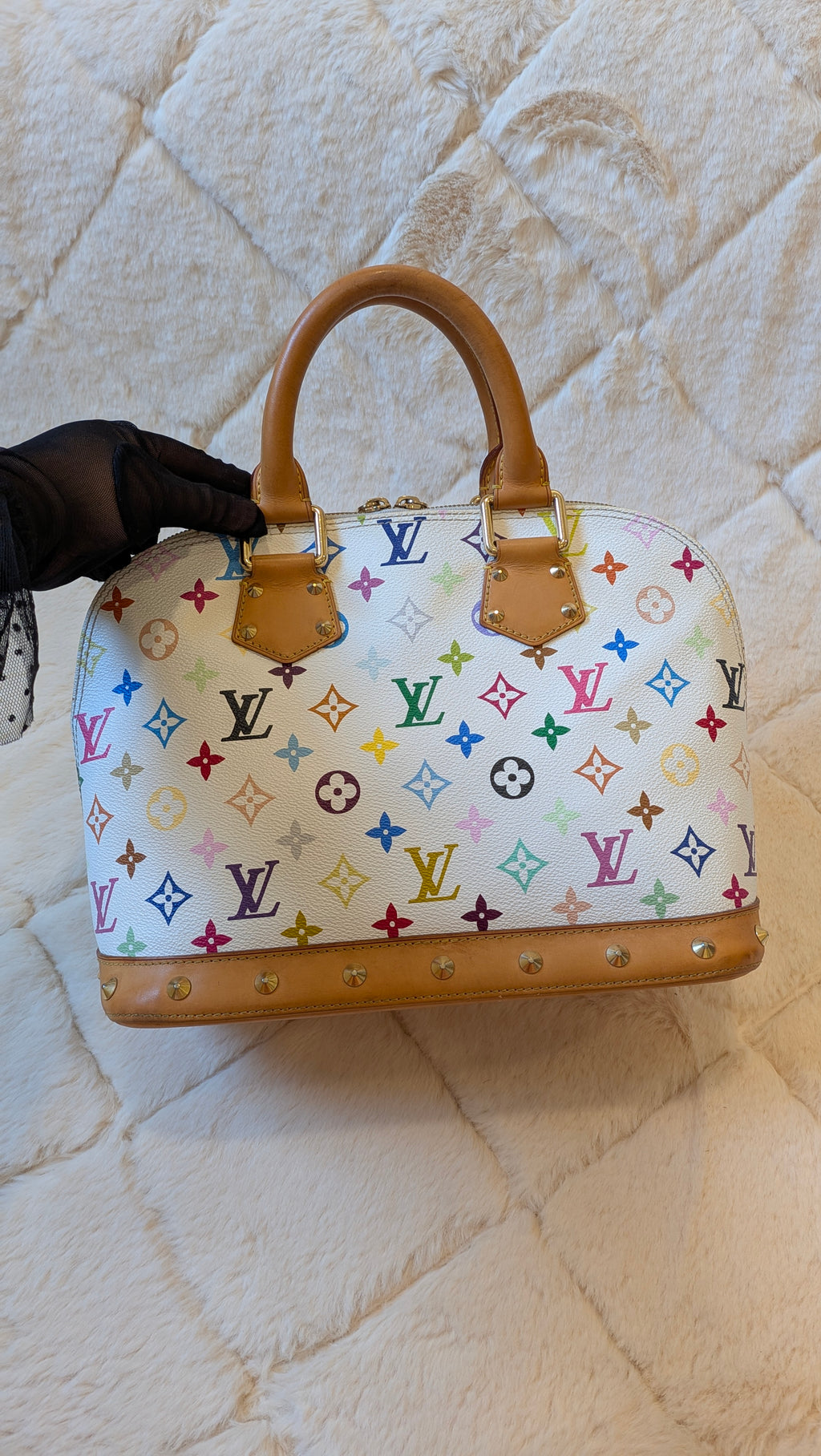 Louis Vuitton Alma PM Multicolor White Monogram