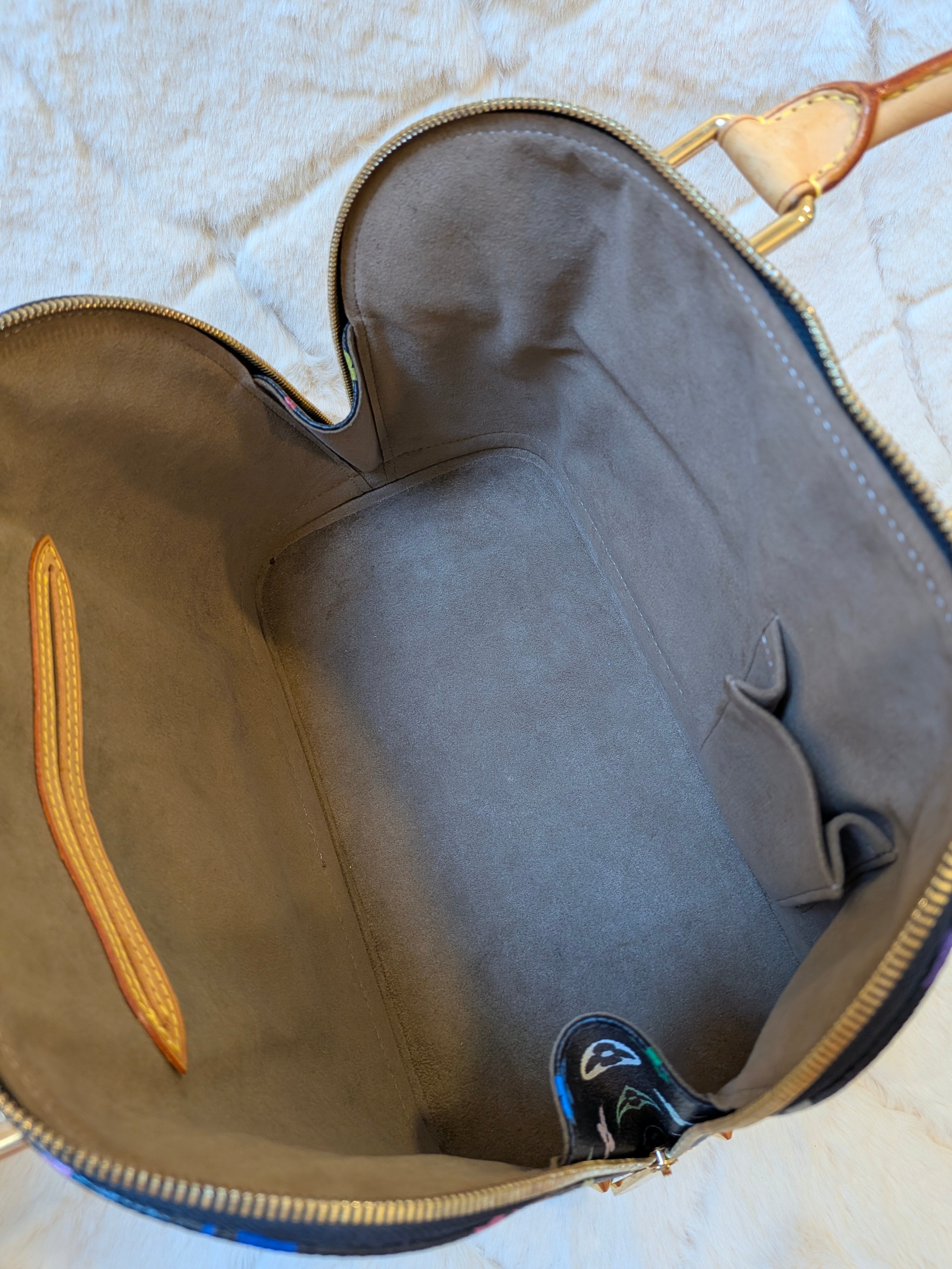 Louis Vuitton x Takashi Murakami Alma PM Multicolor Black