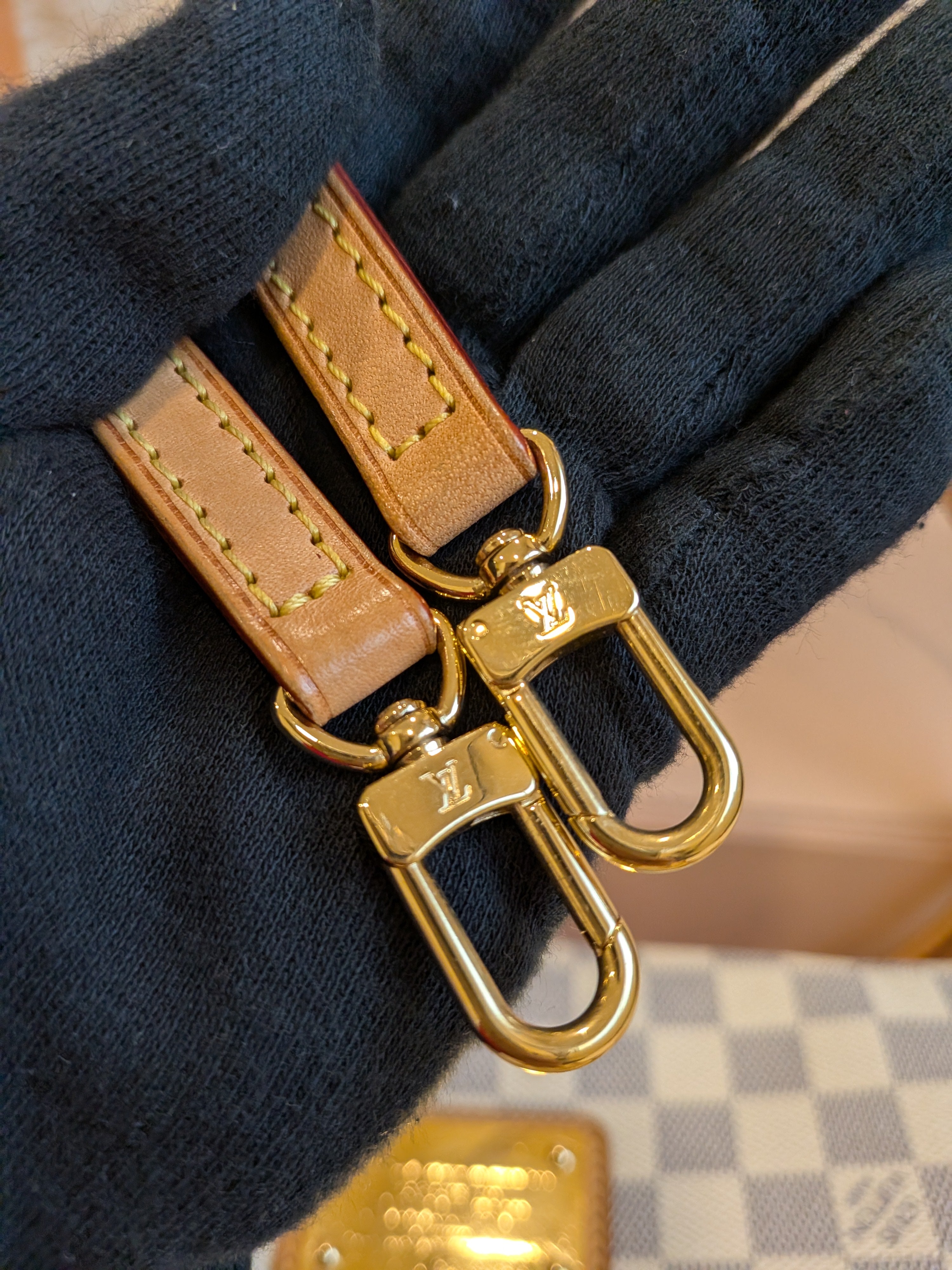 Louis Vuitton Eva Clutch Sling Bag Damier Azur