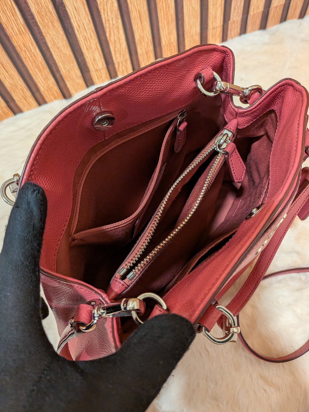 Coach Minetta Pink 2 Way Bag