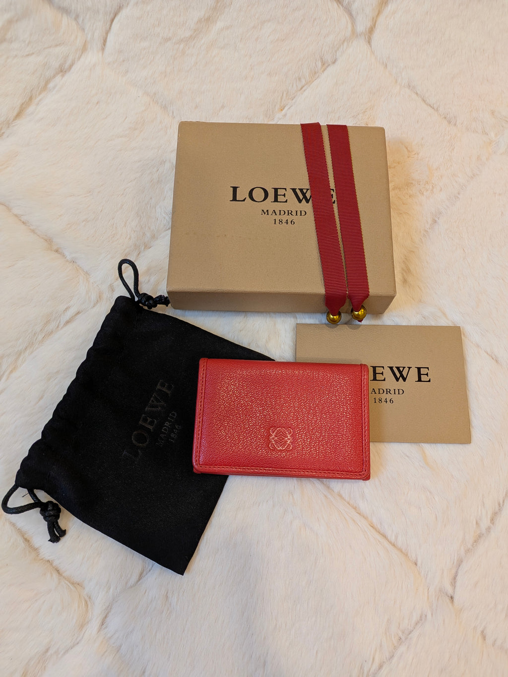 LOEWE Bifold Card Case Leather