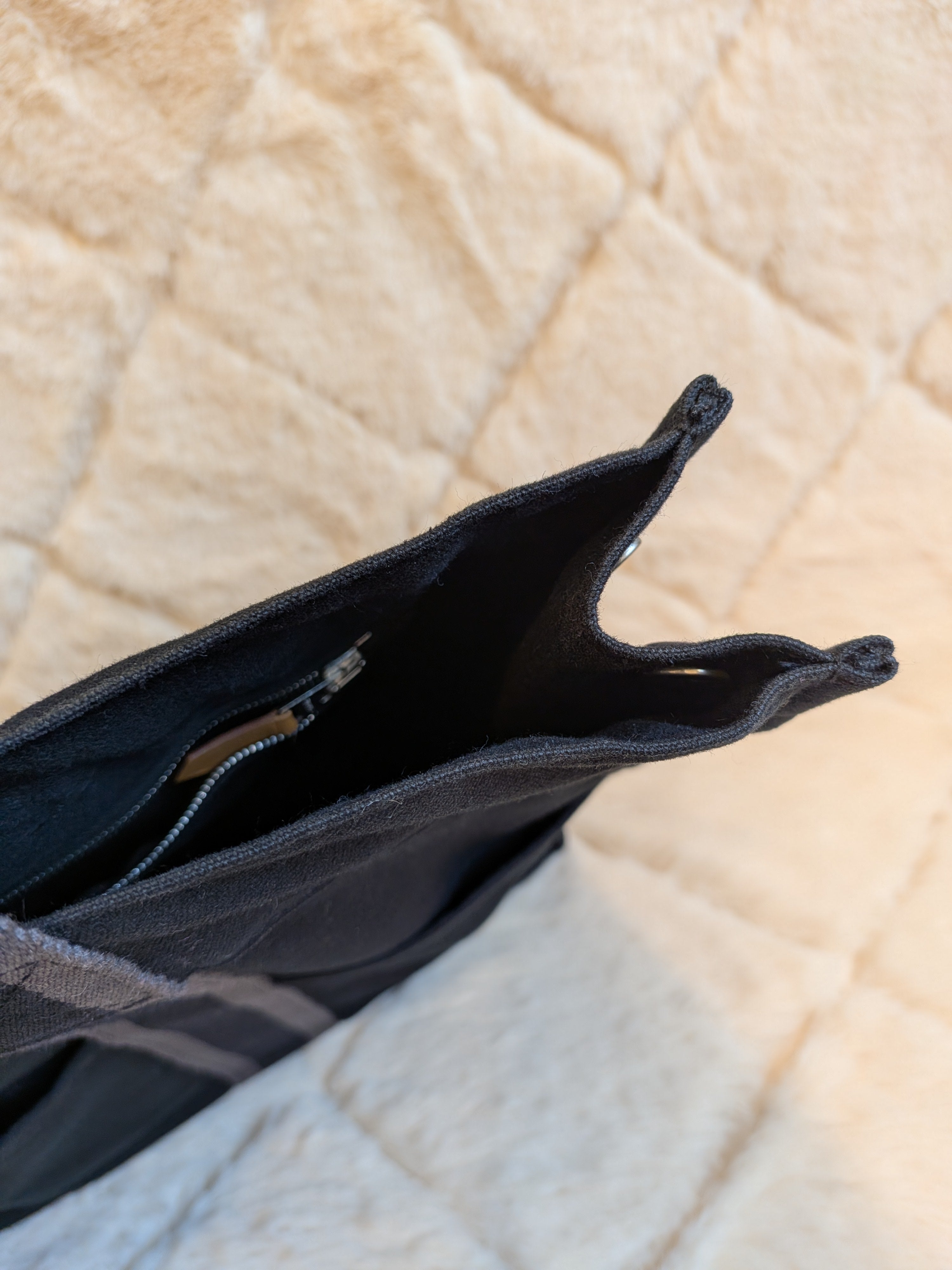 Hermes Fourre-Tote MM Black Canvas