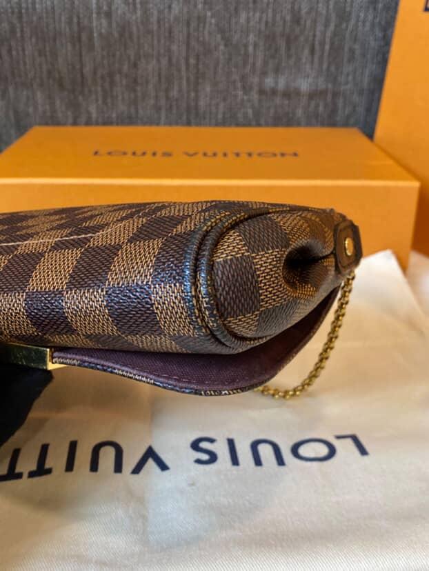 Louis Vuitton Favorite PM Damier Ebene Clutch Sling Bag