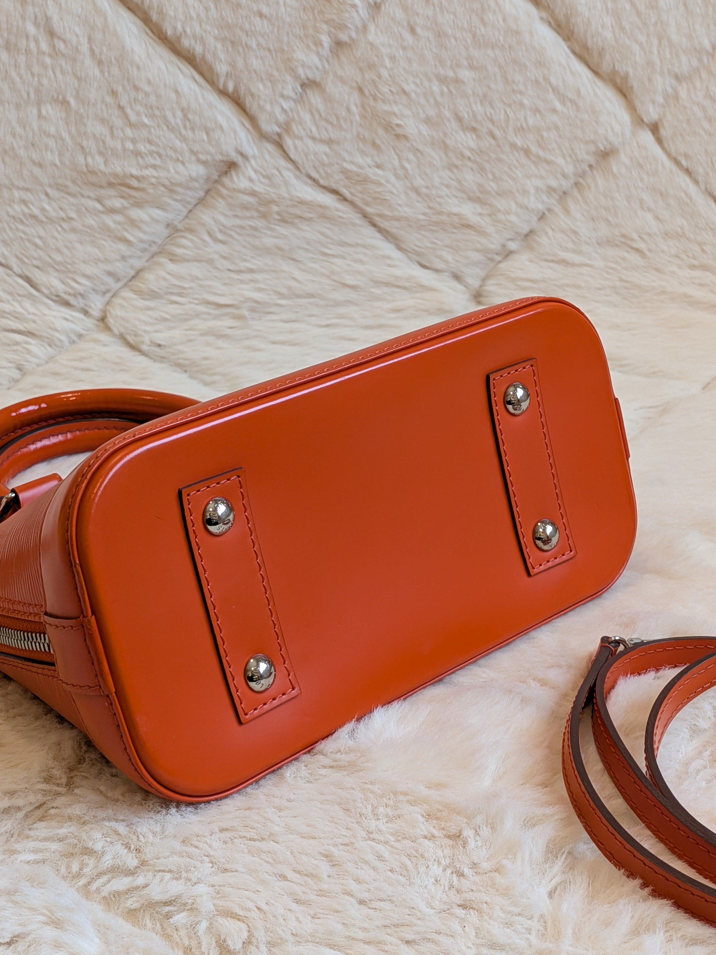 Louis Vuitton Bb Alma Epi Leather Orange